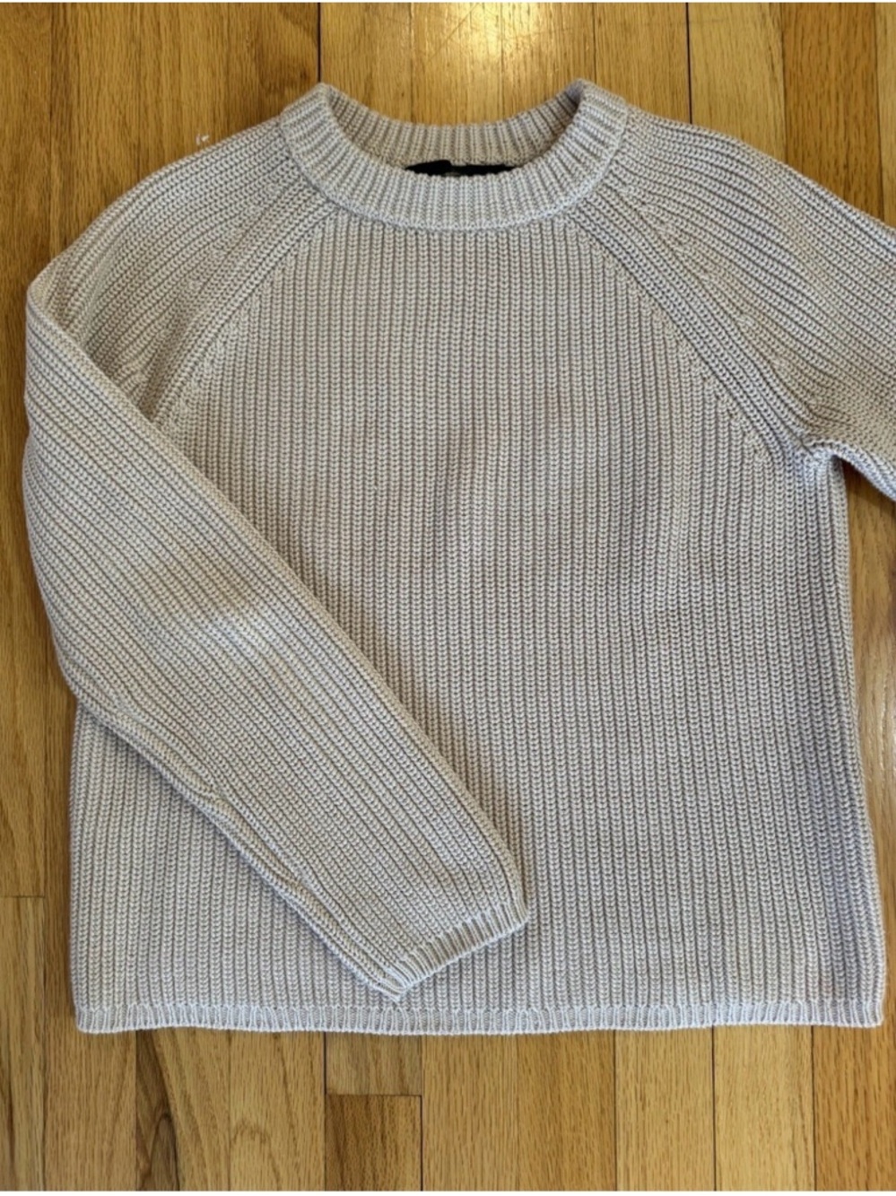 Jenni Kayne Cotton Fisherman  Sweater - Oatmeal. XS